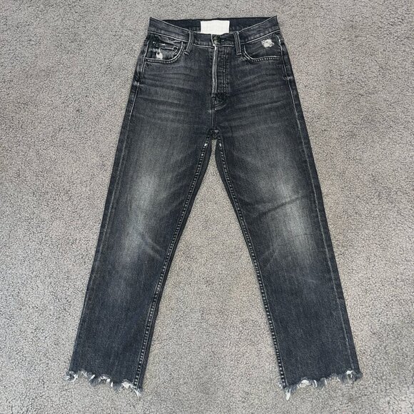 MOTHER SUPERIOR THE TOM CAT CHEW BLACK JEANS in OF CATS and KINGS WASH W24 L24 - Picture 1 of 15